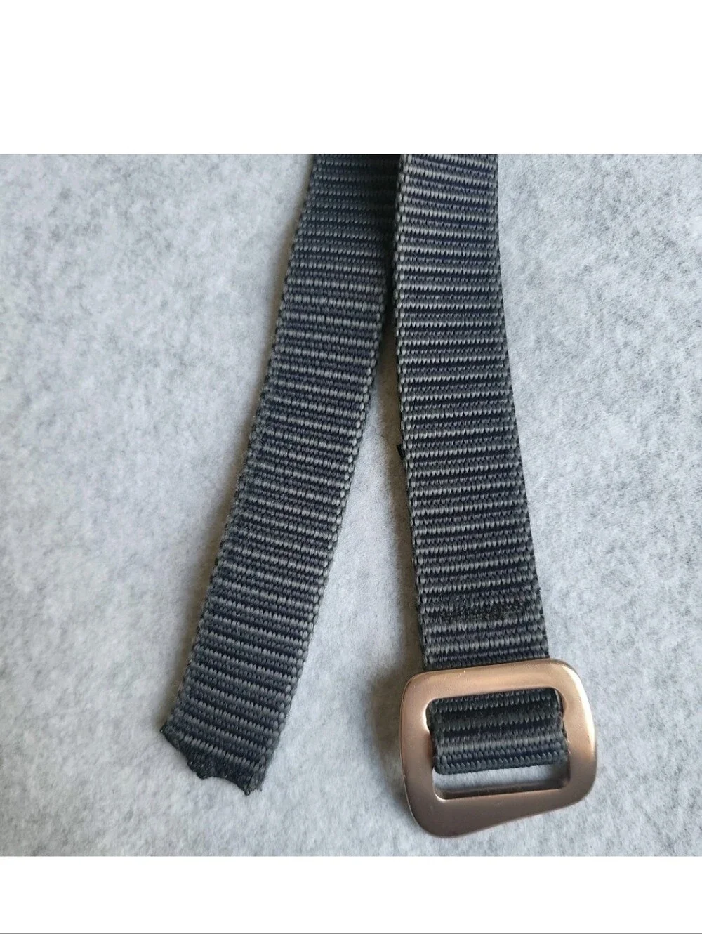 Bison Designs Webbed Belt Mens L Gray Nylon Tactical Military Outdoor USA Made
